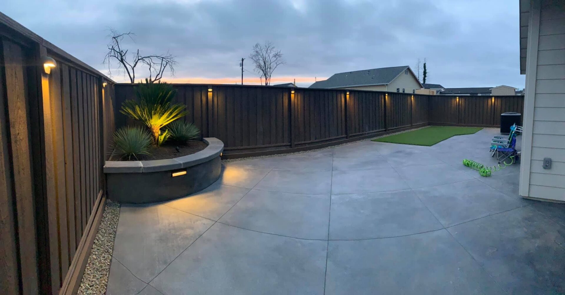 landscape lighting project by Guys Yard Design in Sonoma, CA